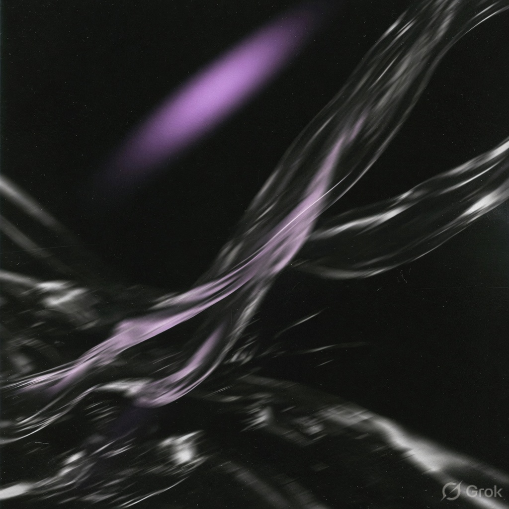 Long-exposure silk of light moving through a dark room